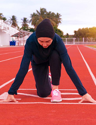 Sportive et voilée